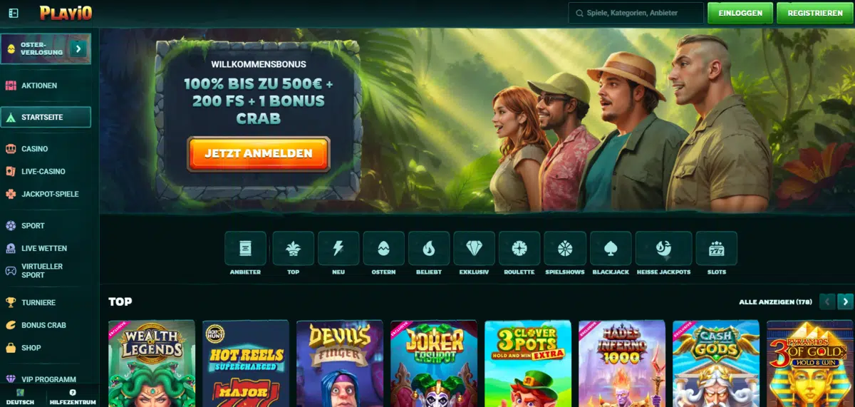 Playio - Online Casinos ohne OASIS 